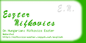 eszter mifkovics business card